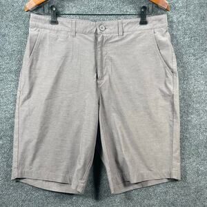 Johnnie-O Performance Wyatt Golf Shorts Men's 33 Light Grey/Steel Wicking Active